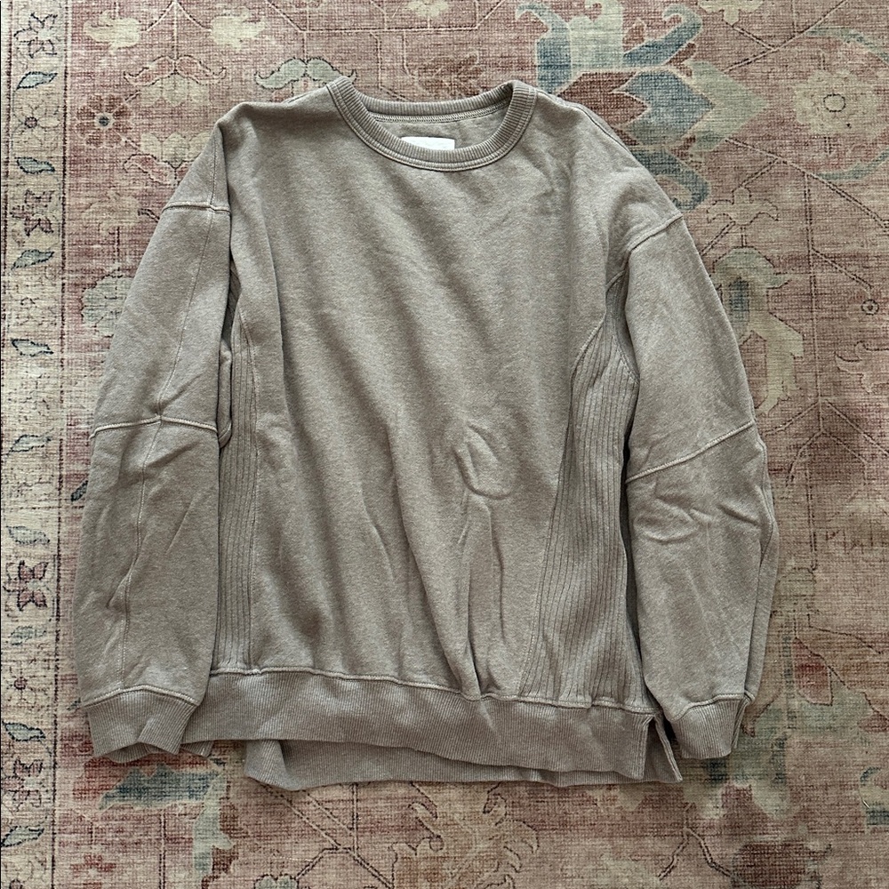 Aerie Tan Crew Neck Sweater